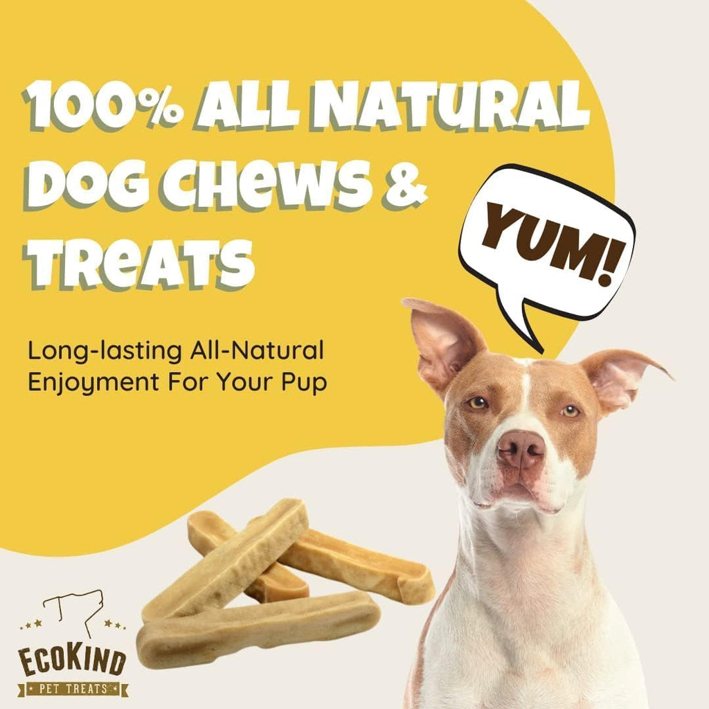 EcoKind Himalayan Yak Cheese Dog Chew | All Natural Premium Dog Treats, Healthy & Safe for Dogs, Long Lasting, Treats for Dogs, Easily Digestible, for All Breeds & Sizes (Large, 4-Pack)