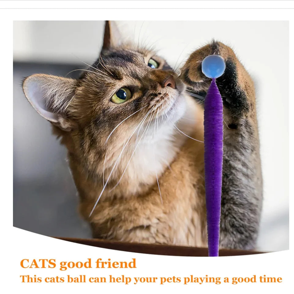 Interactive Cat Ball Toy With Wiggly Worm Tail