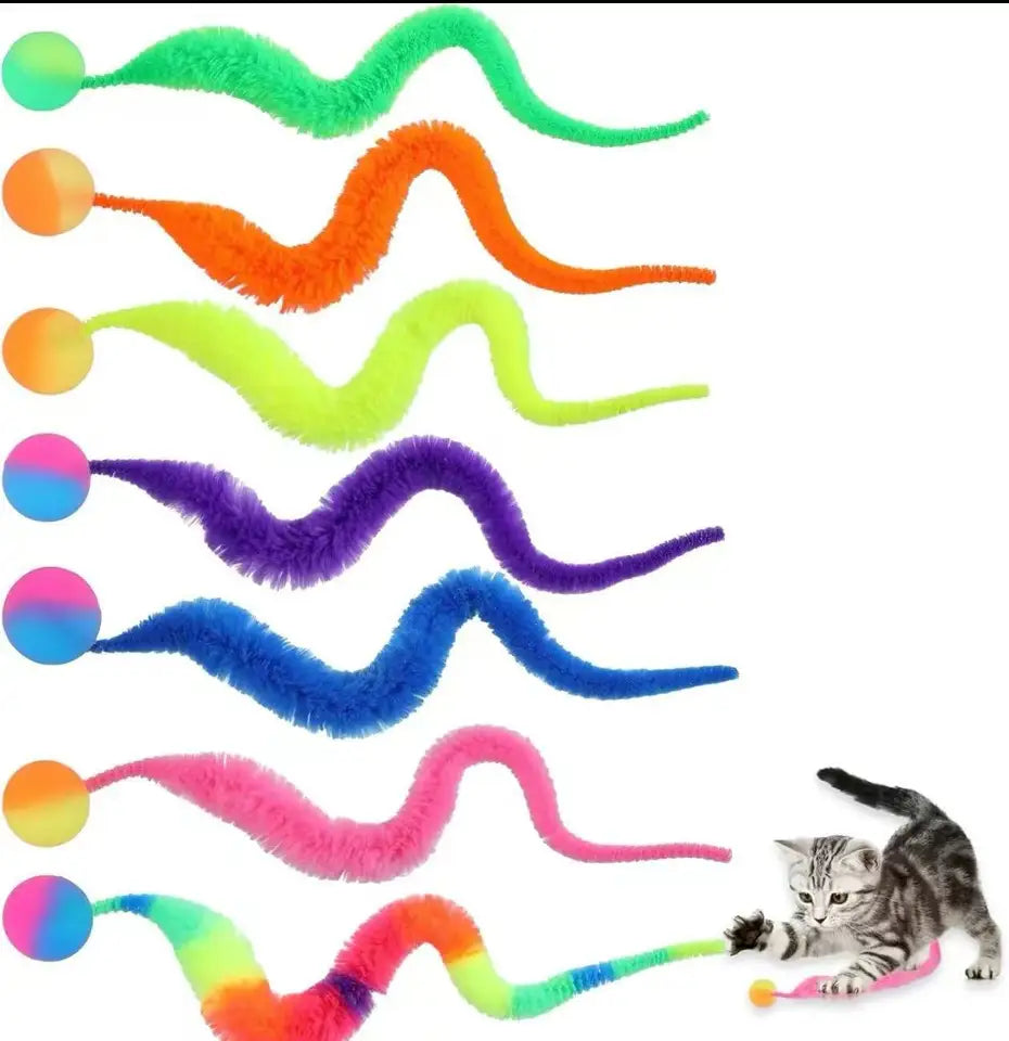 Interactive Cat Ball Toy With Wiggly Worm Tail