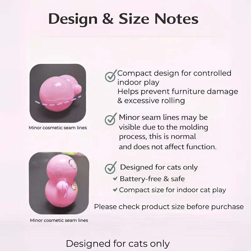 Rolling Cat Puzzle Toy Set – Lightweight, No Batteries
