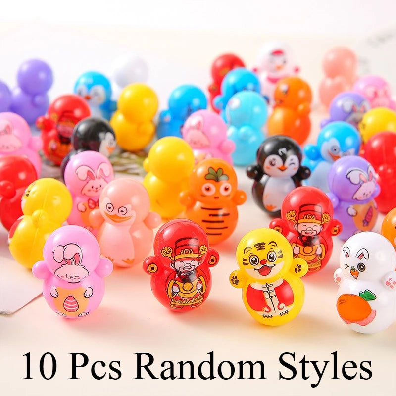 10 Pcs Random Styles Color Rolling Cat Puzzle Toy Set – Lightweight, No Batteries