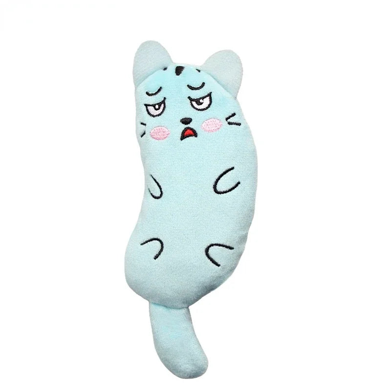 Blue Color Plush Catnip Chew Toy For Cats – Soft Bite & Teeth Care