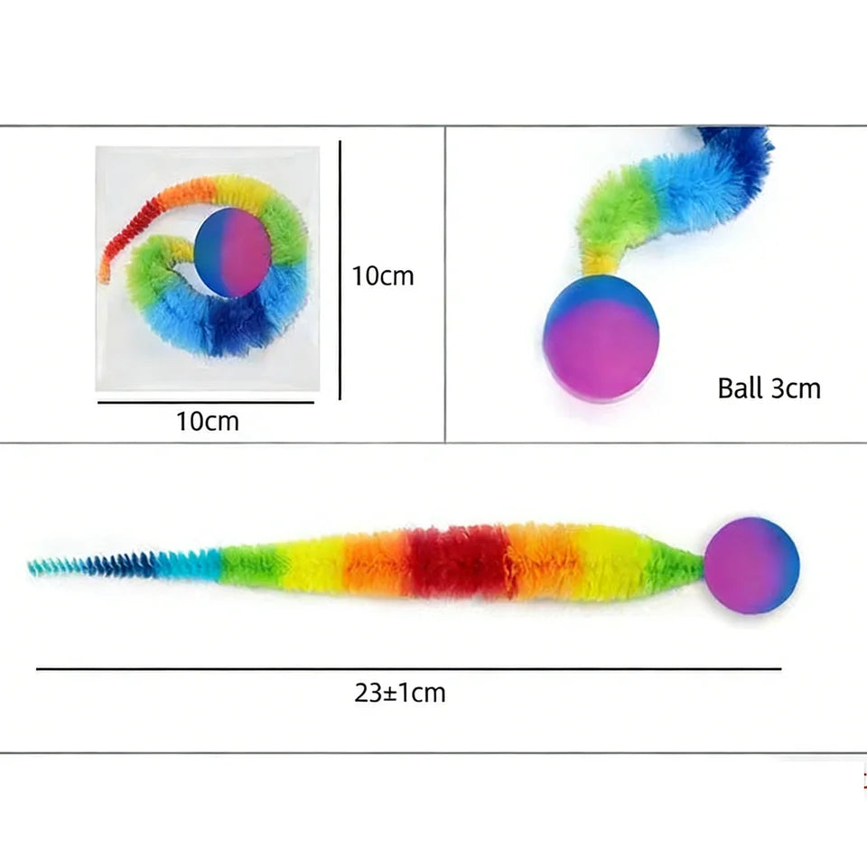 Interactive Cat Ball Toy With Wiggly Worm Tail