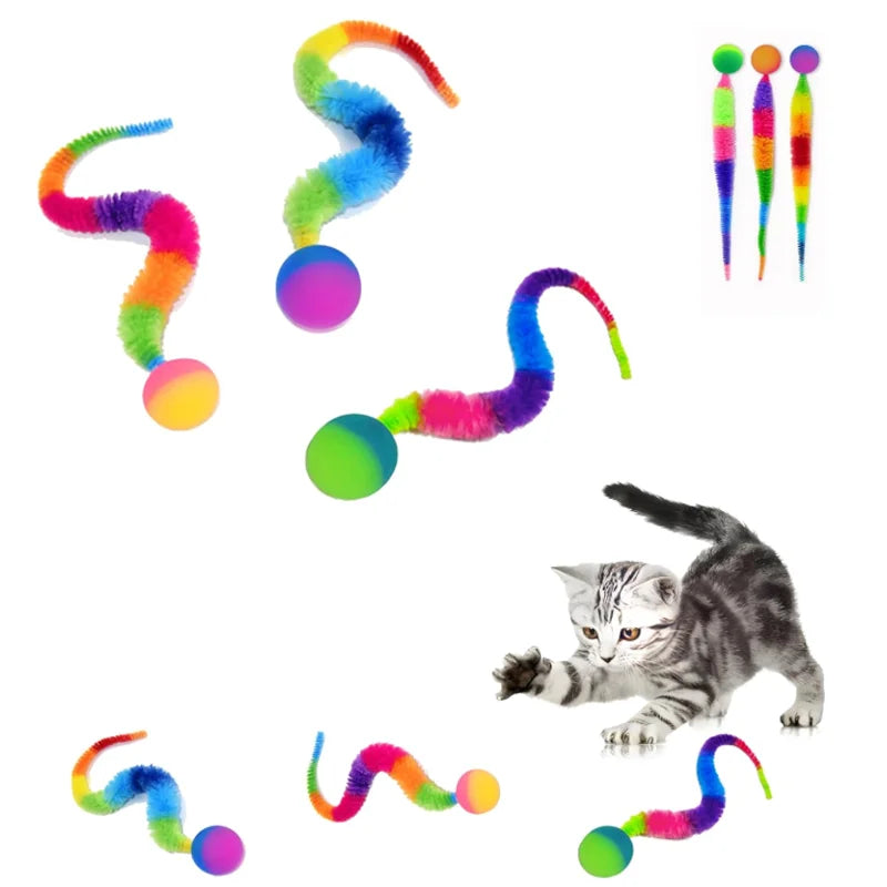 Interactive Cat Ball Toy With Wiggly Worm Tail