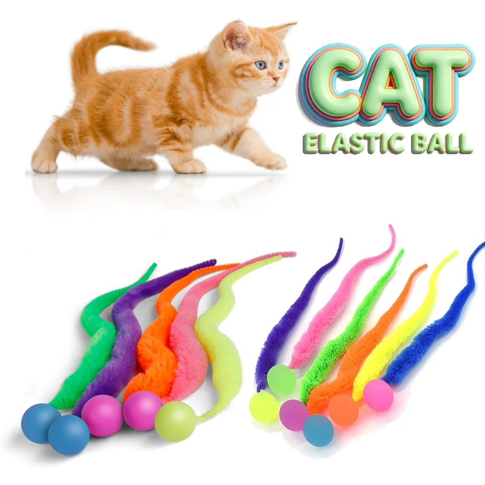Interactive Cat Ball Toy With Wiggly Worm Tail